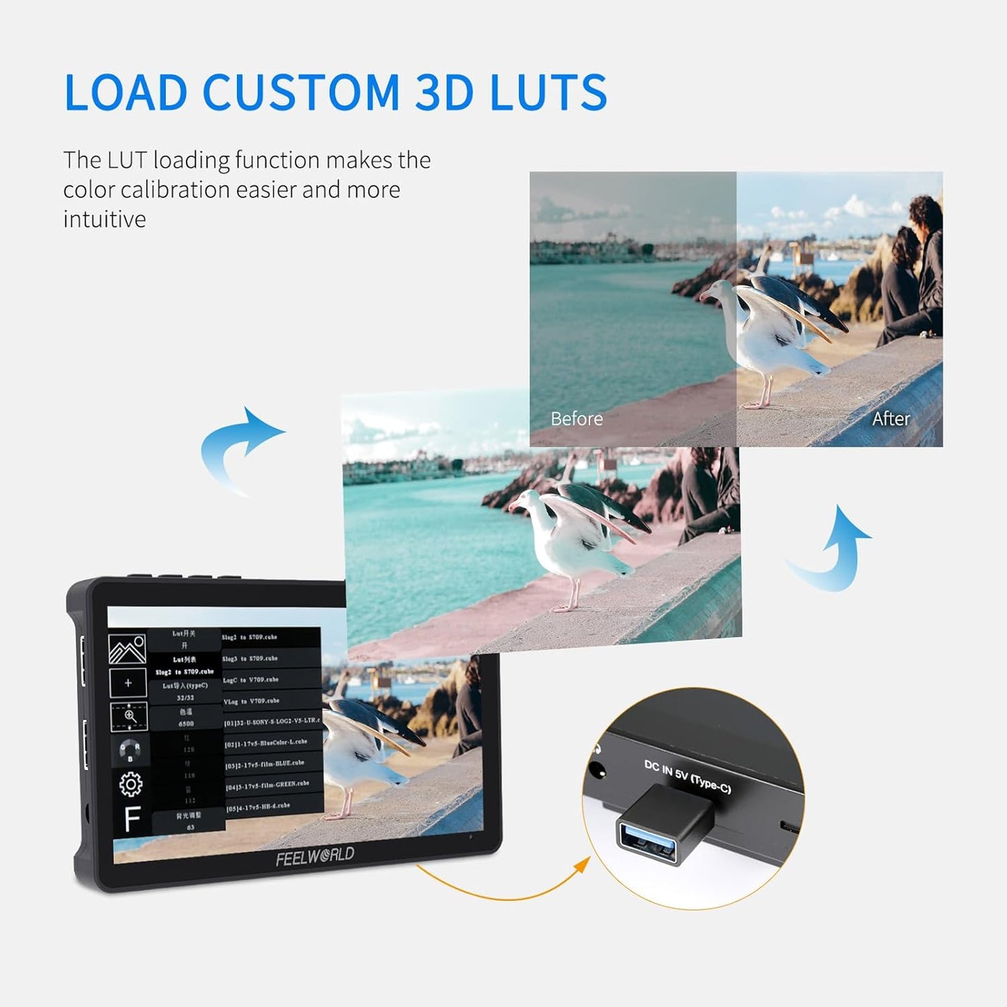 FEELWORLD F5 Pro V4 6" Touch Screen 4K HDMI Camera Monitor