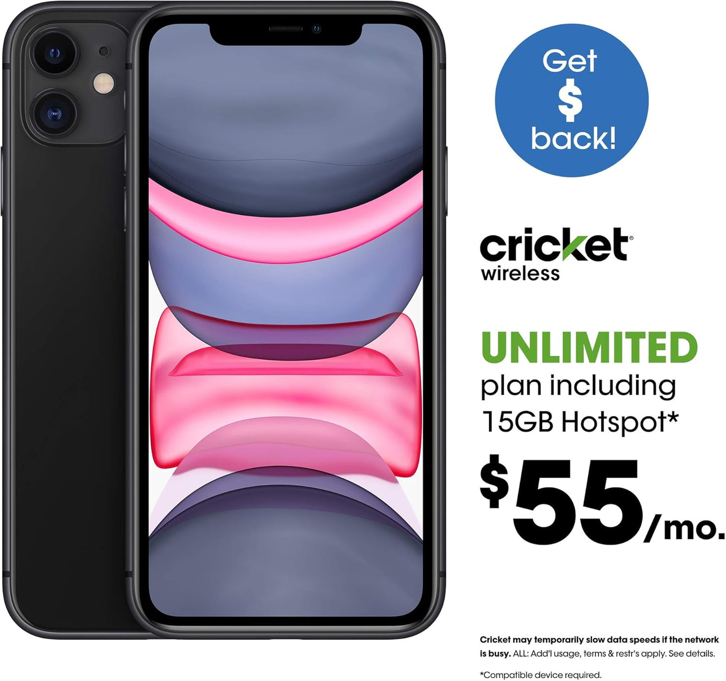 Apple MWLG2LL/A iPhone 11 128GB Red Cricket Wireless