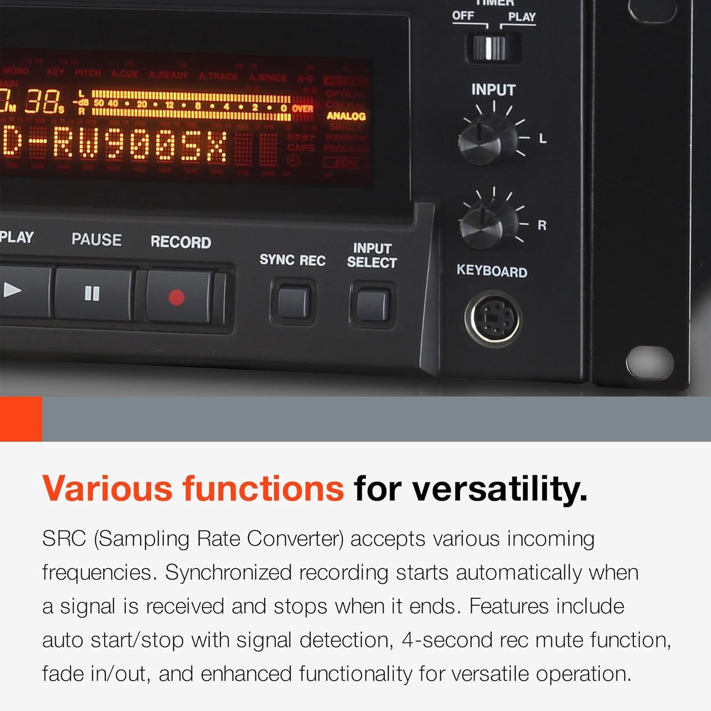 Tascam CDRW900SX Professional CD Recorder/Player