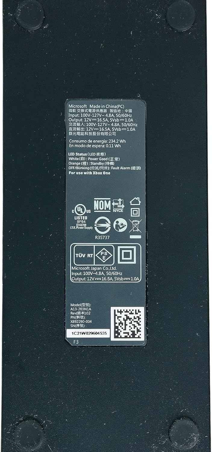 Microsoft APXB01 Xbox One AC Power Adapter 220V