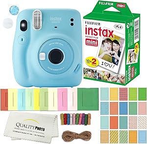 Fujifilm INSTAX Mini 11 Sky Blue Instant Camera Bundle
