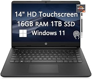 HP 14-fq1003cl Ryzen 3 16GB 1TB SSD Touchscreen Laptop — main product image