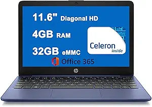 HP Stream 11 11.6" HD Celeron Laptop - Blue