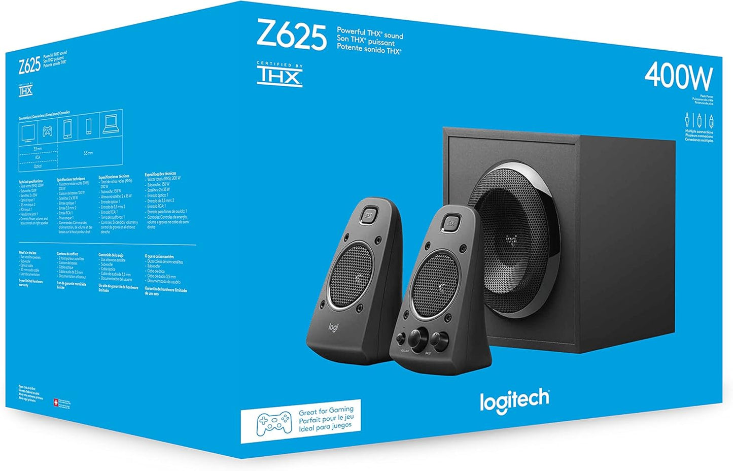 Logitech 980-001258 Z625 THX 2.1 Speaker System Optical