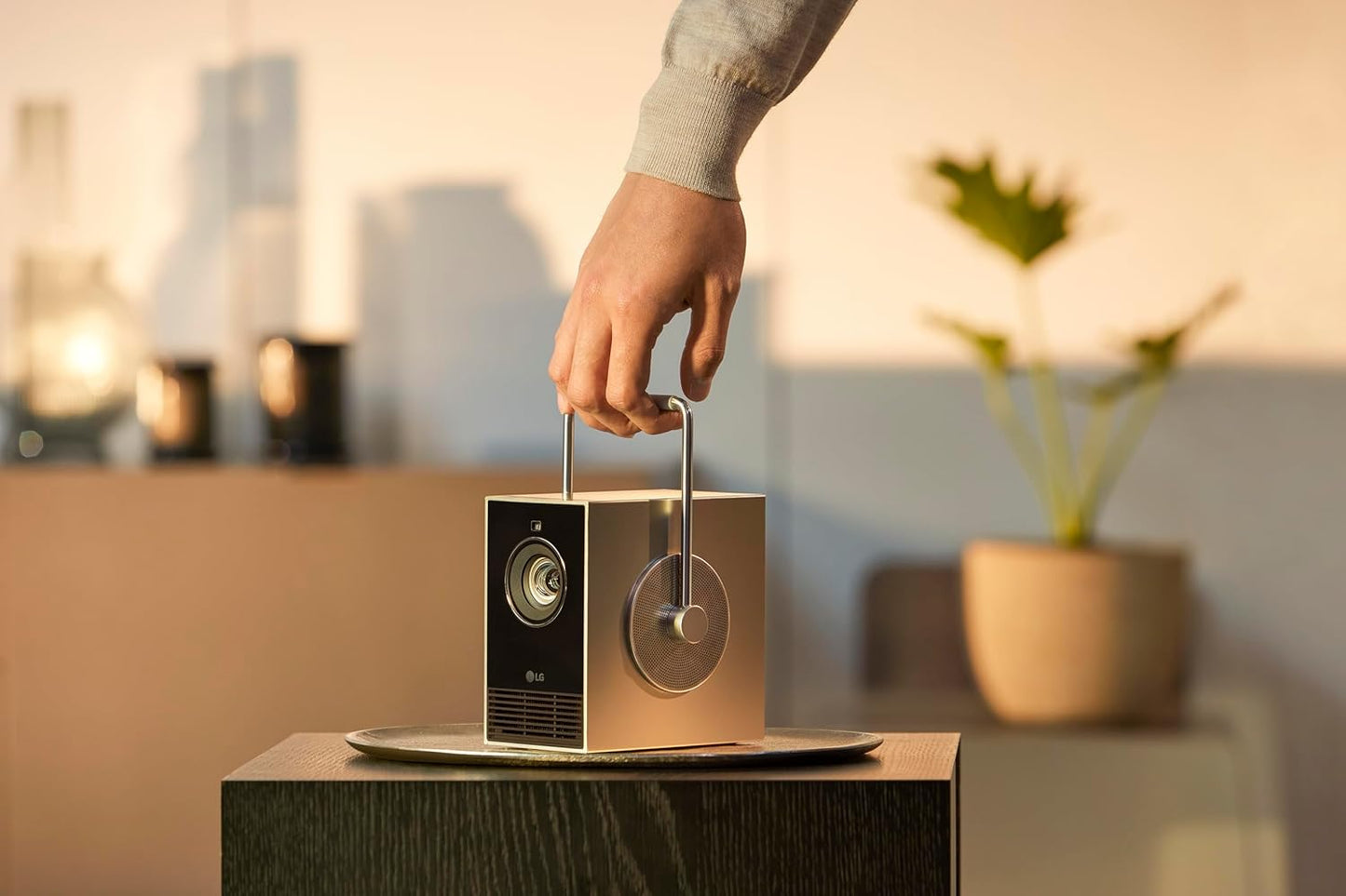 LG CineBeam Q HU710PB 4K Smart Portable Projector