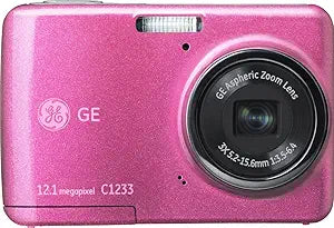 GE C1233JPK 12MP Digital Camera, Pink — main product image