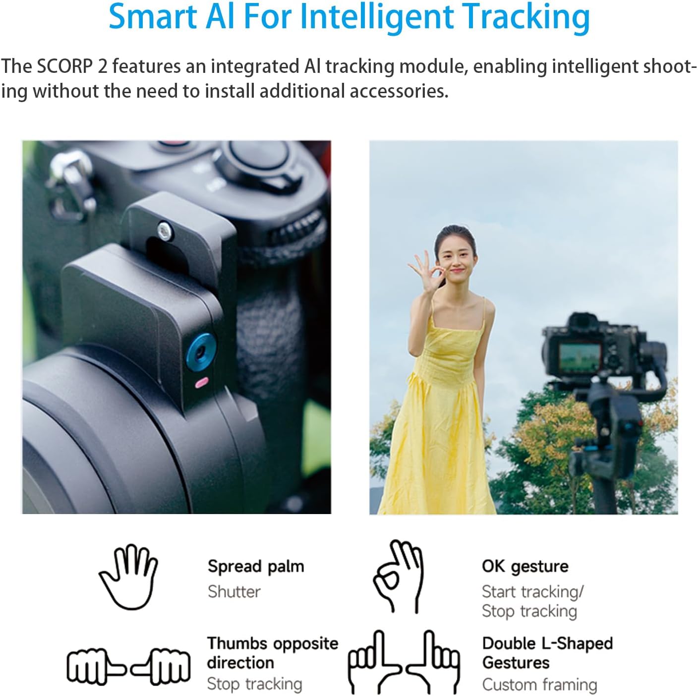 FeiyuTech SCORP 2 3-Axis Gimbal Stabilizer AI Tracking