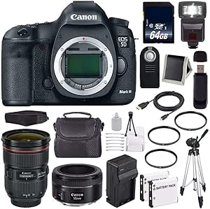Canon EOS 5D III Digital Camera 24-70mm Lens Bundle