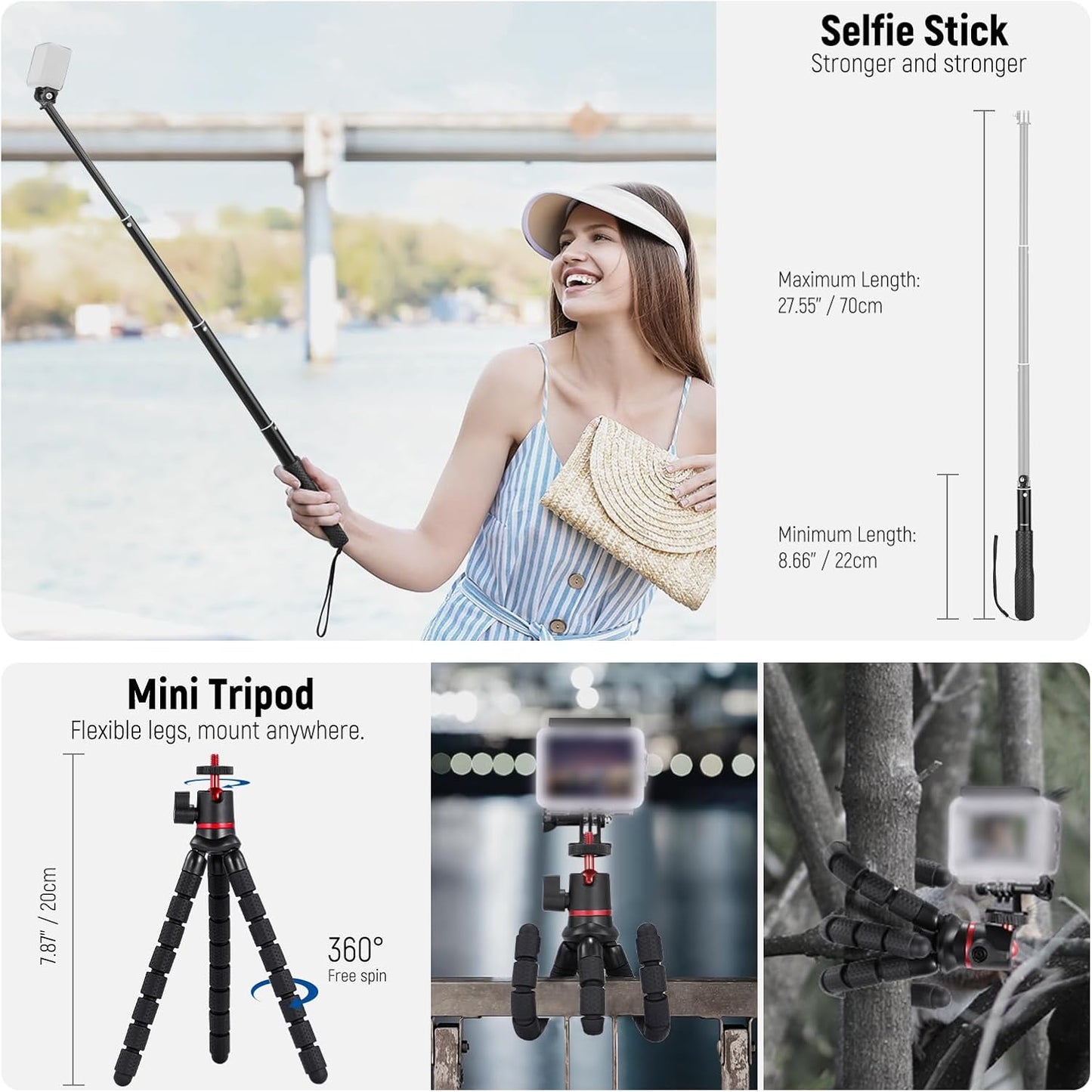 Neewer 10101346 50-in-1 Action Camera Mount Kit