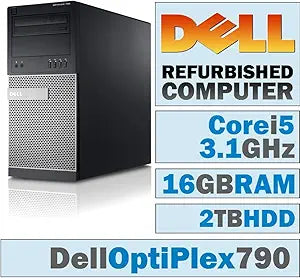 Dell OptiPlex 790 MT i5 16GB 2TB HDD Desktop