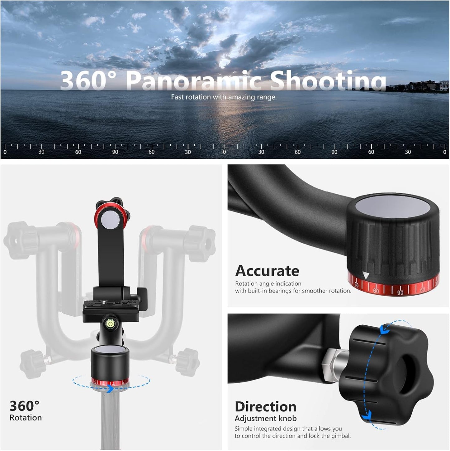 Neewer 10099646 Gimbal Tripod Head Heavy Duty