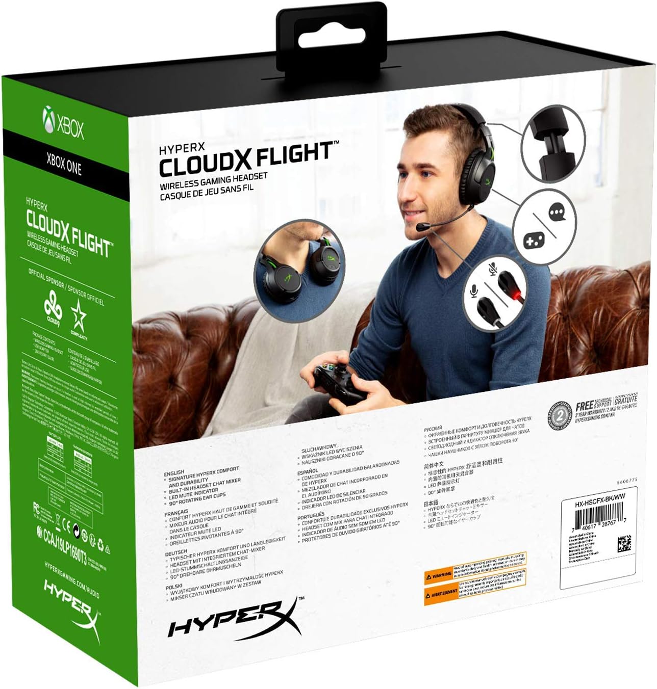 HyperX HX-HSCFX-BK/WW-cr CloudX Flight Xbox Wireless Headset (Renewed)