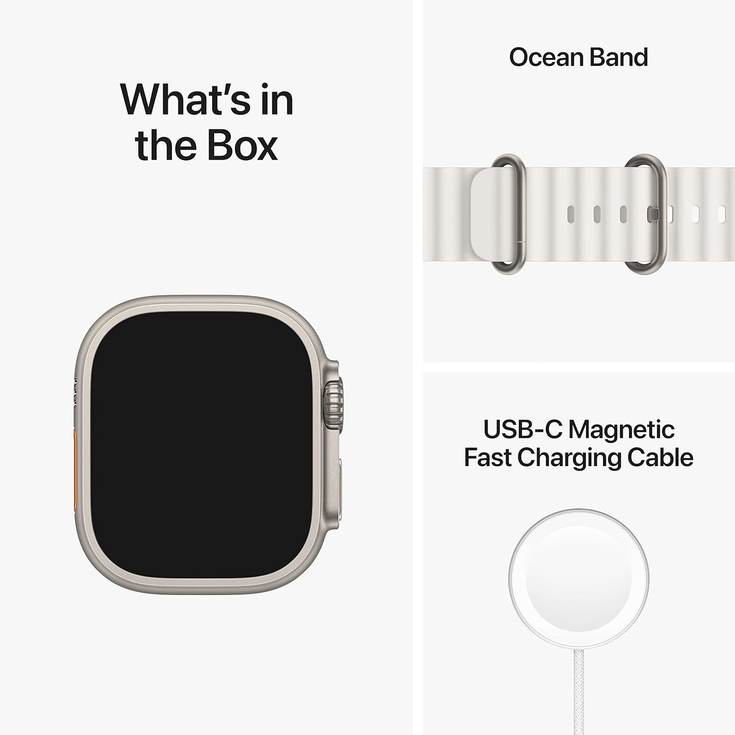 Apple MNH83LL/A Watch Ultra Titanium White Band (Renewed)