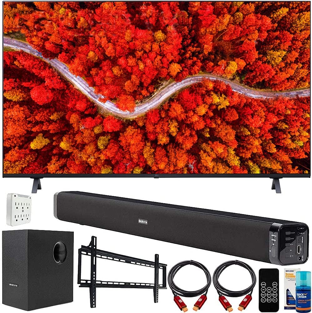 LG E10LG55UP8000PUA 55-Inch 4K UHD Smart TV Bundle