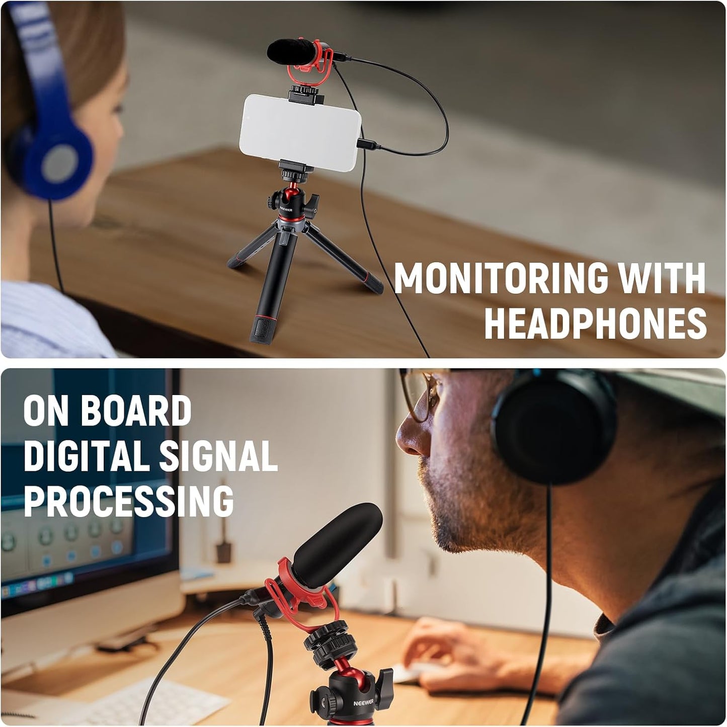 Neewer KM17 Pro USB C Microphone - Phone/Camera Vlog Mic