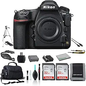 Nikon D850 FX-Format DSLR Camera with Accessories Bundle