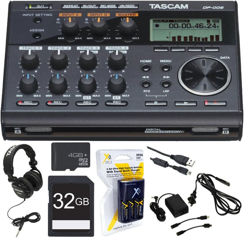 Tascam E1TSDP006 DP-006 6-Track Digital Portastudio Recorder Bundle — main product image