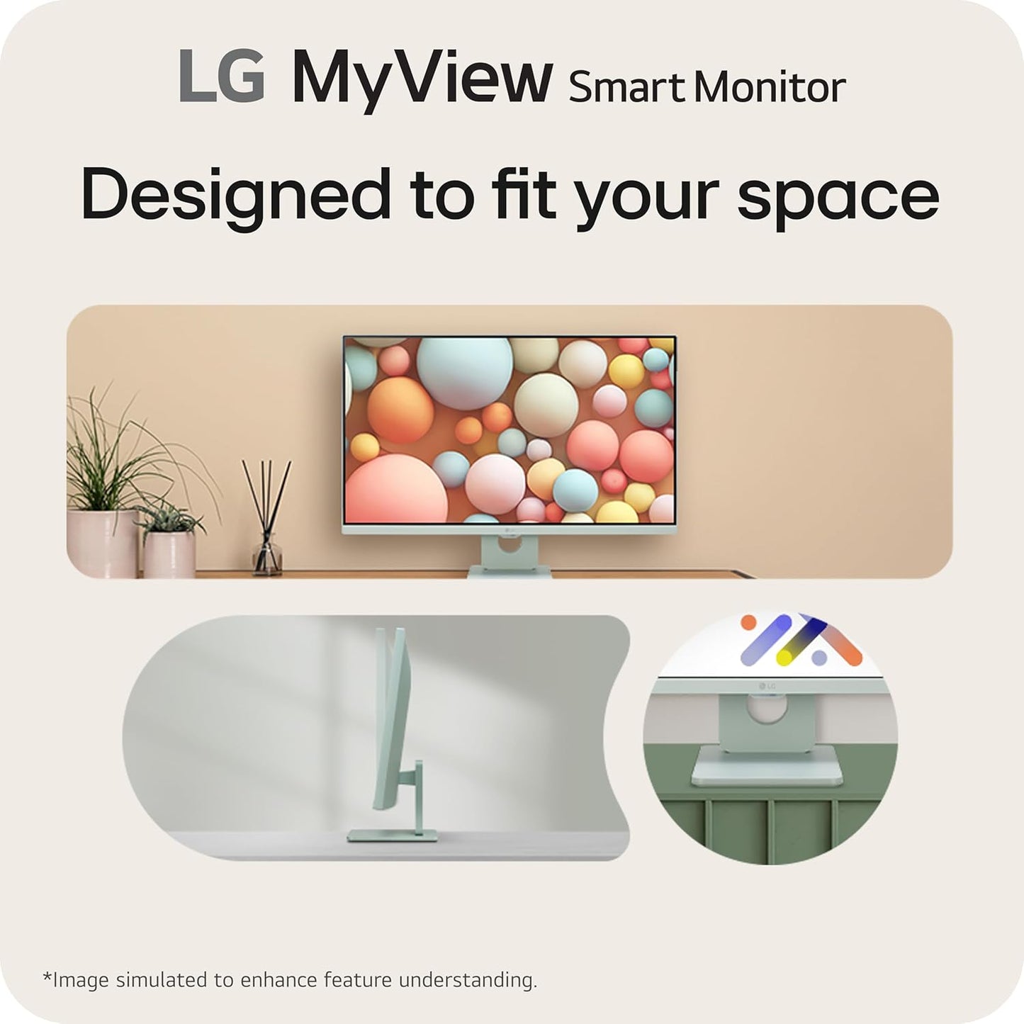 LG 27SR50F-G.AUS 27" MyView Smart Monitor Green