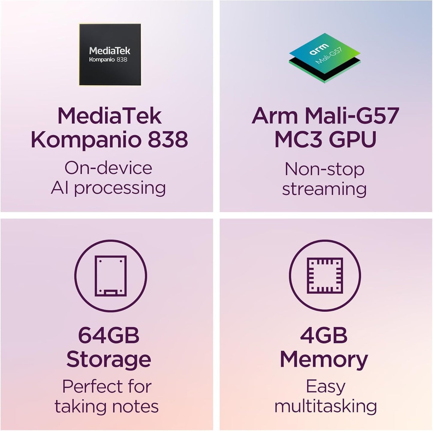 Lenovo 83HH0014US Chromebook Duet - 10.95" Touchscreen - Luna Grey