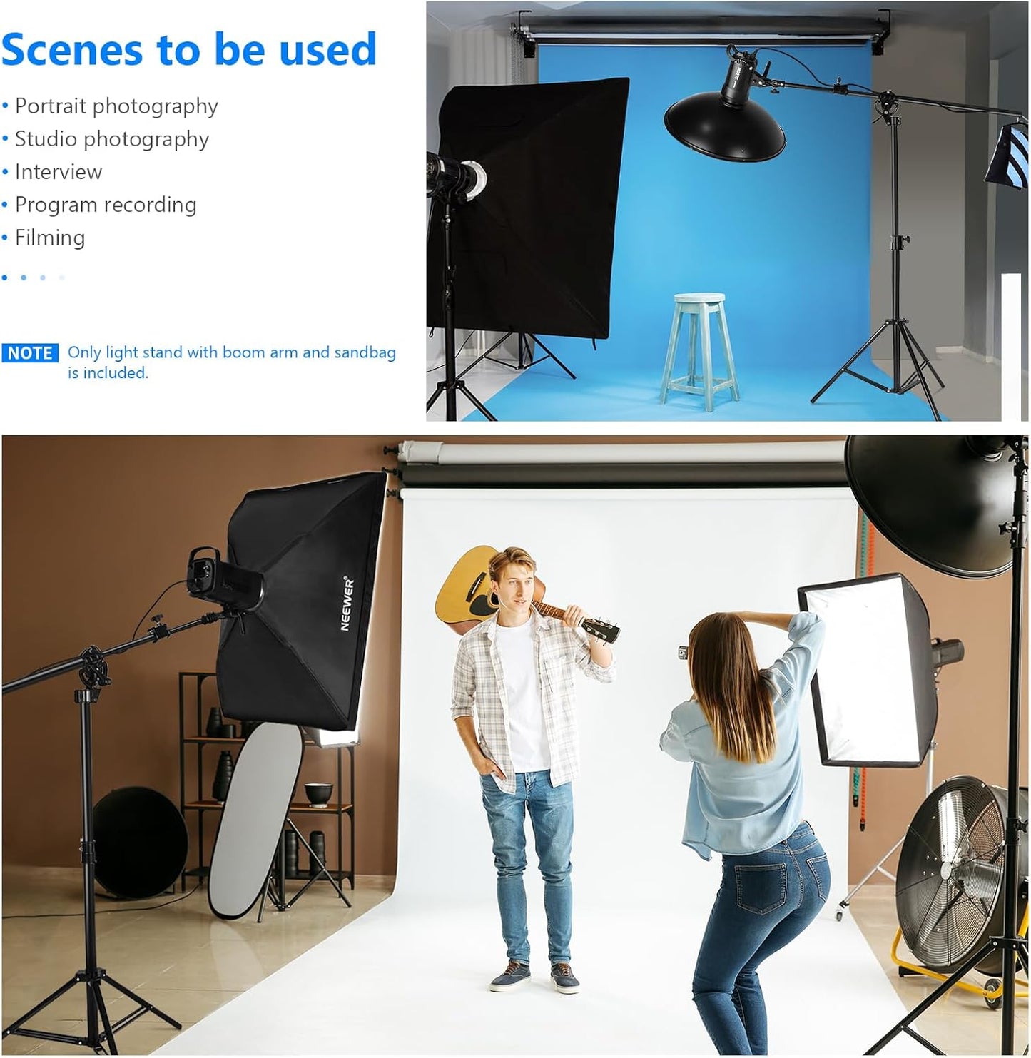 Neewer 10100517 Photography Light Stand with Boom