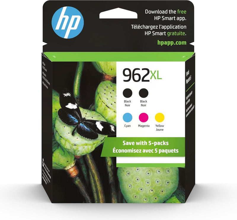 HP 6ZA57AN 962XL High-Yield Ink Cartridge 5-Pack — main product image