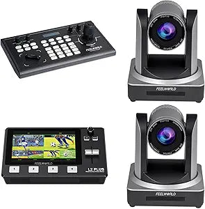 FEELWORLD KBC10 PTZ Controller L2 Plus Video Switcher Bundle