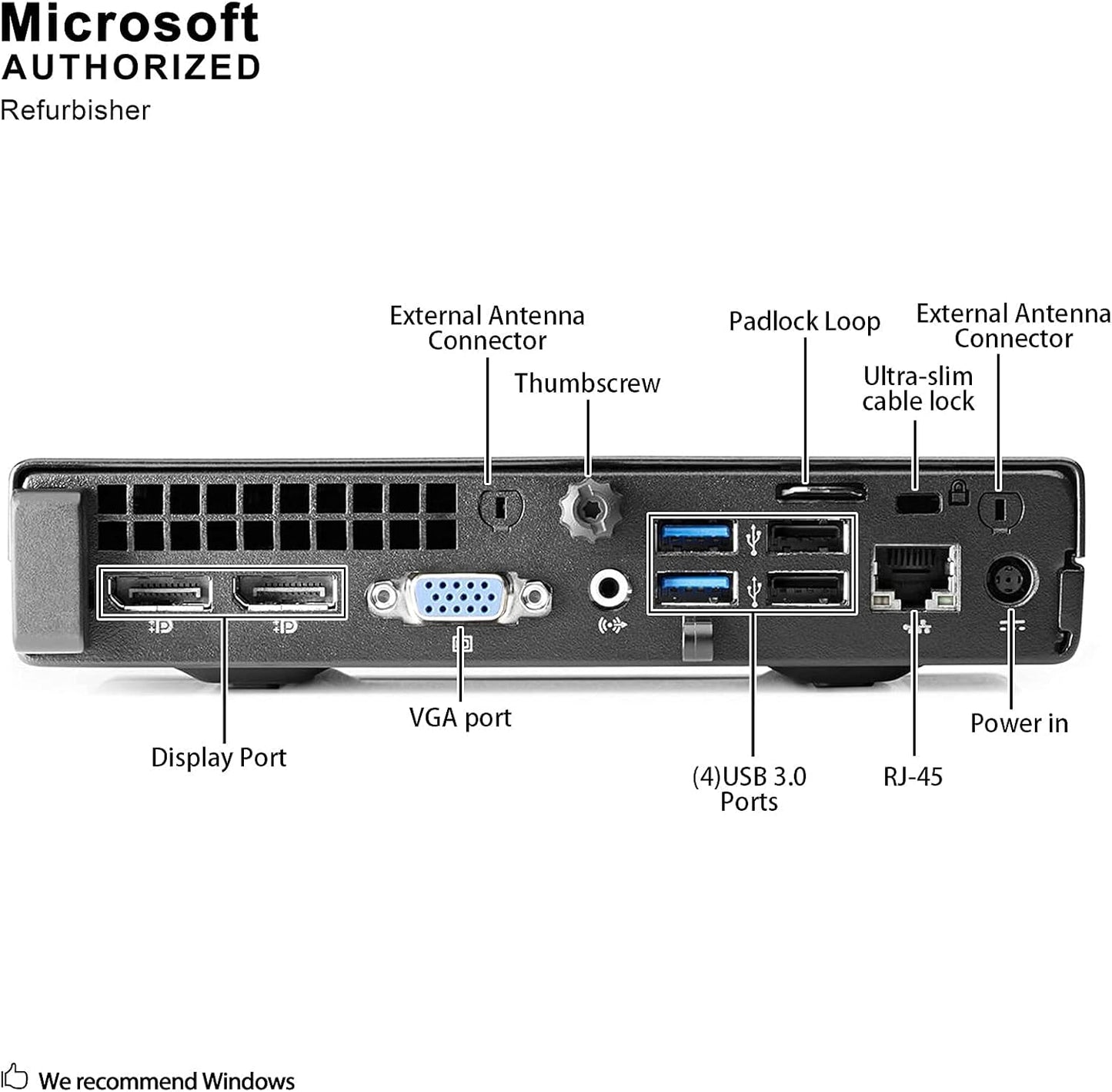 HP ProDesk 600 G1 Mini PC: i5, 8GB RAM, 500GB, Win 10 - Refurbished