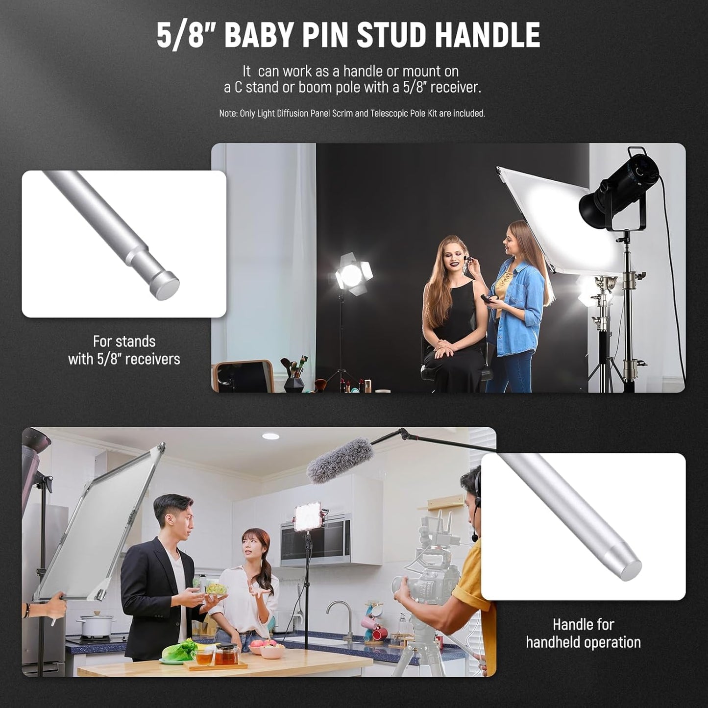 Neewer 90101219 30"x30" Light Diffusion Panel Scrim Kit