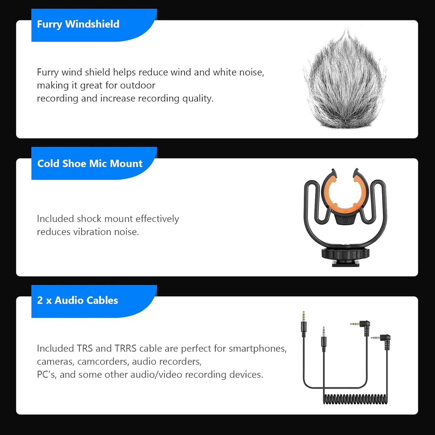 Neewer 40100304NE CM14 PRO On-Camera Video Microphone Kit