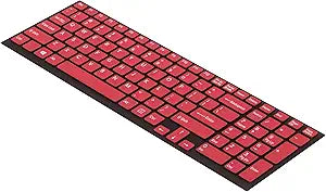 Sony VGP-KBV3/RI VAIO Keyboard Skin Black/Red — main product image