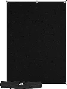 Westcott 578K X-Drop Kit: 5x7 ft Wrinkle-Resistant Black Backdrop — main product image