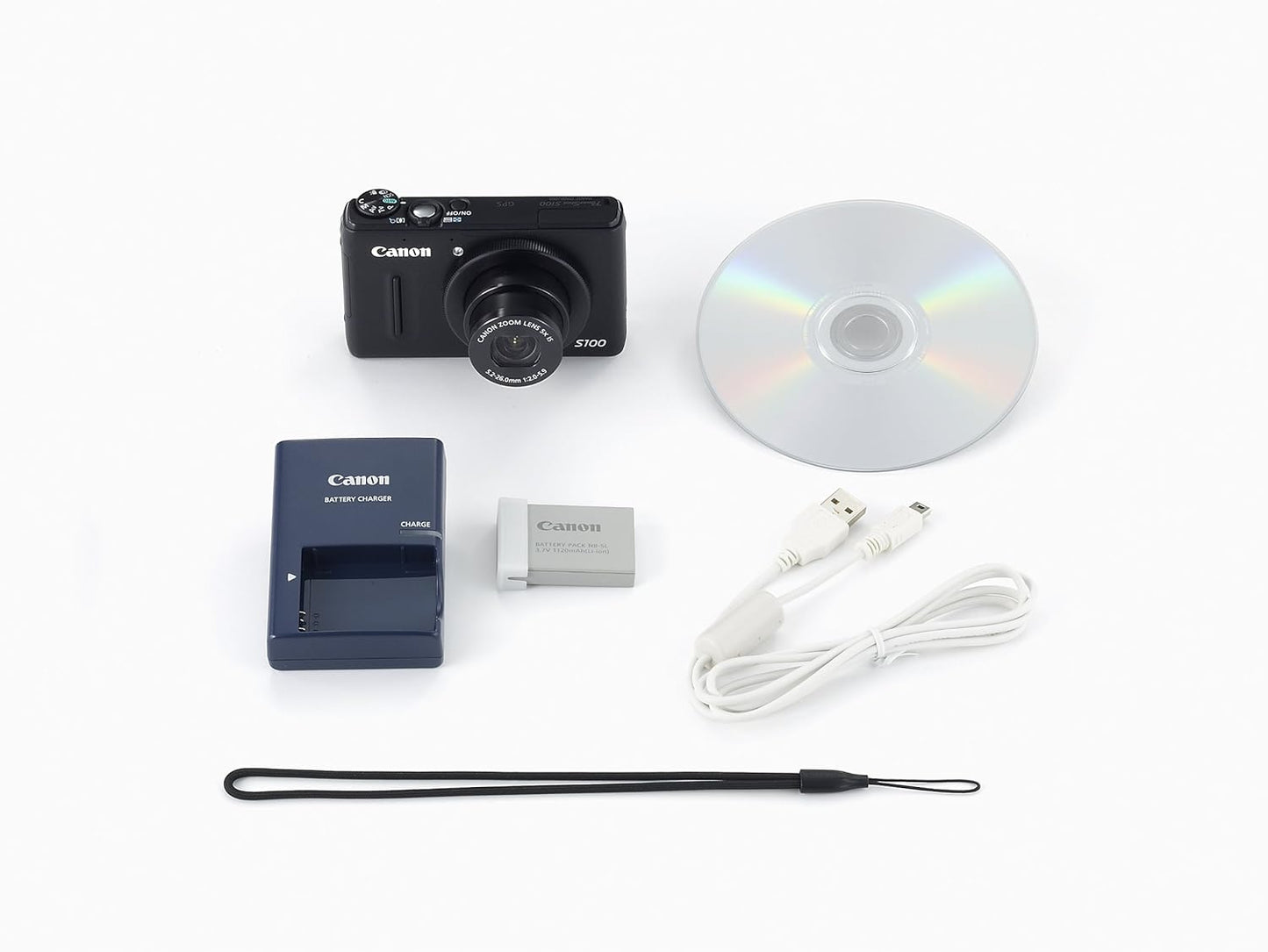 Canon PowerShot S100 (BK) 12.1MP Digital Camera 5x Zoom