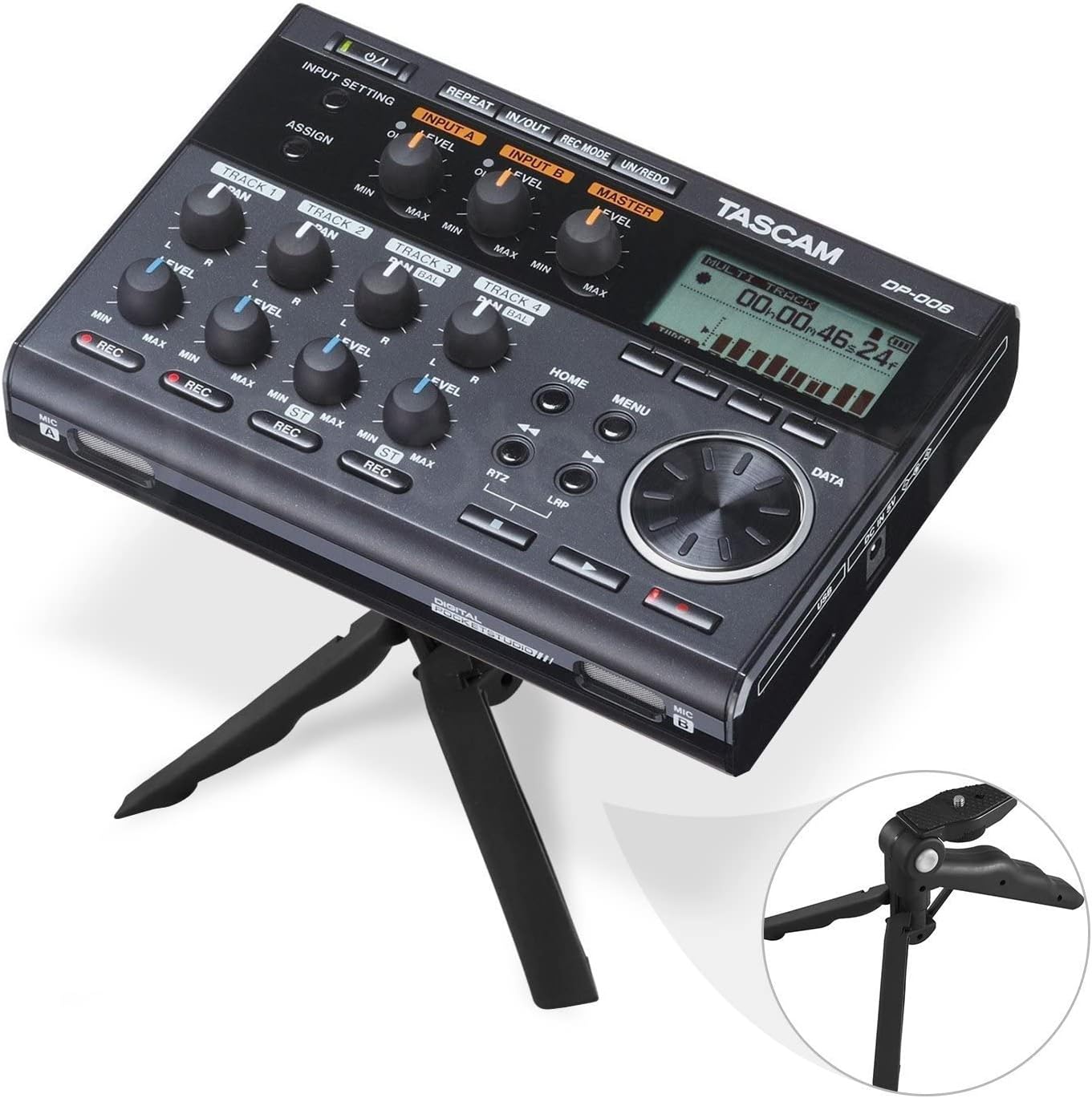 Tascam PS-DP-006-CA 6-Track Digital Pocketstudio Bundle