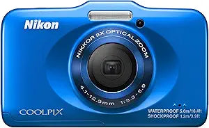 Nikon 26407 COOLPIX S31 Waterproof Digital Camera Blue