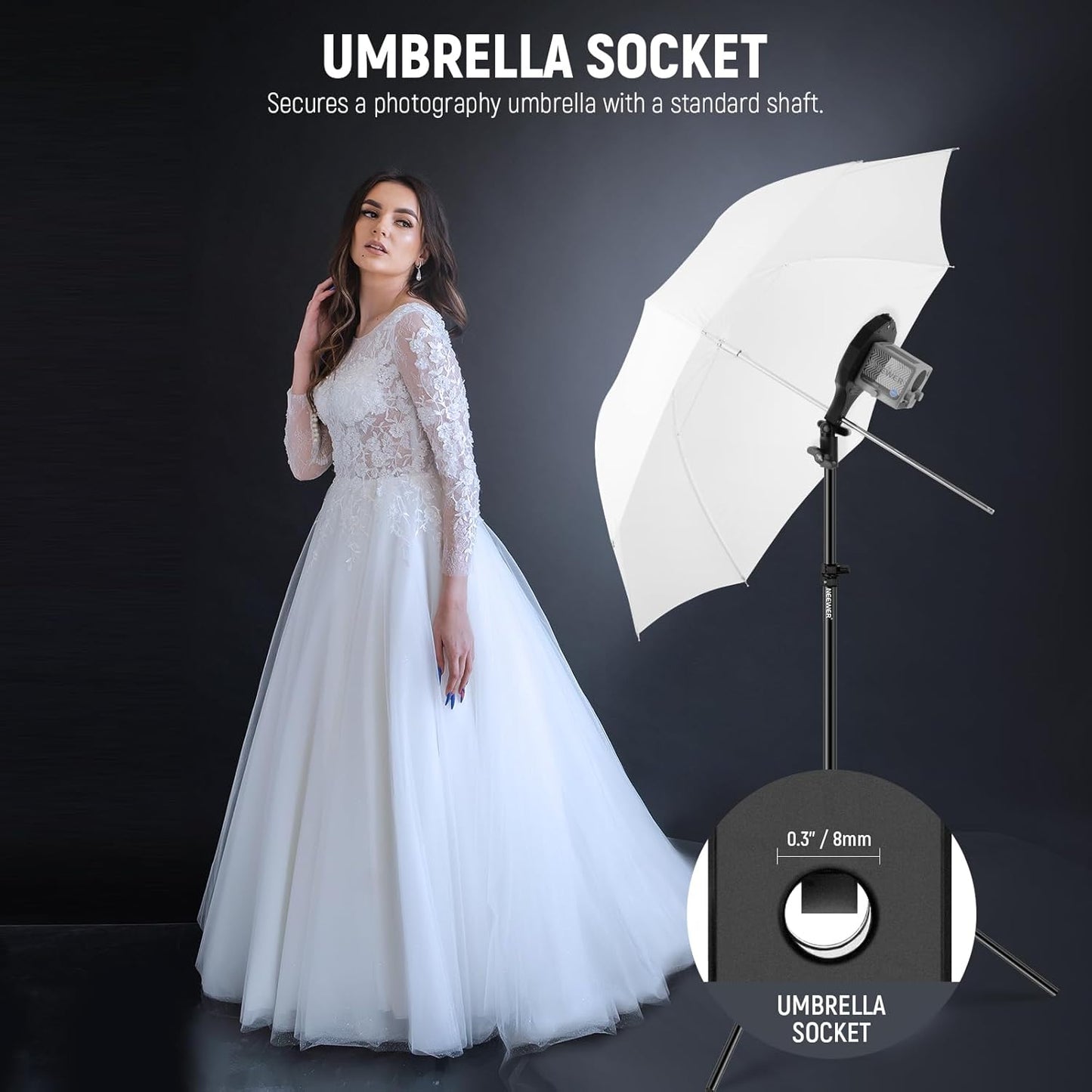 NEEWER 10104832 Mini Mount to Bowens Adapter with Tilt