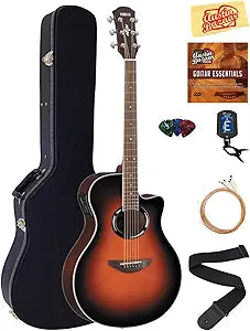 Yamaha AUS-APX500III-VS-COMBO-PRO Acoustic-Electric Guitar Bundle — main product image