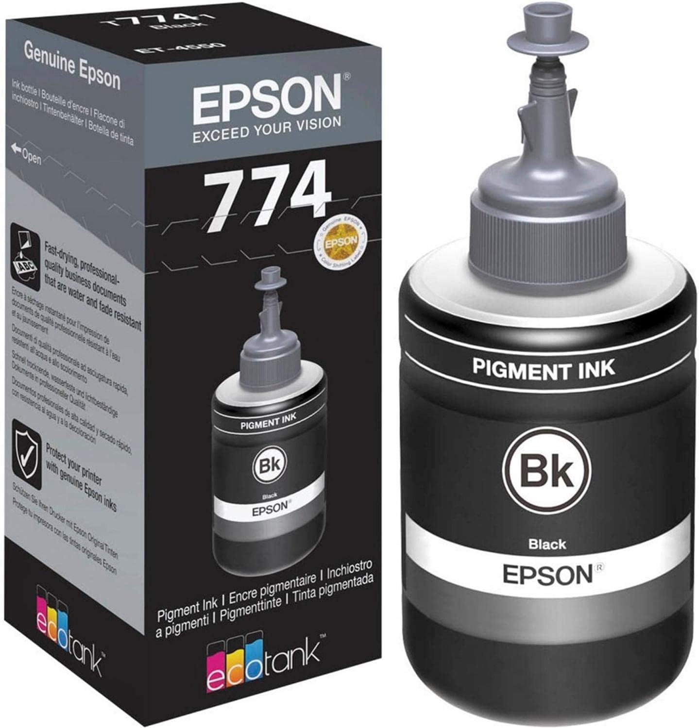 Epson T774120 EcoTank 774 Black Ink Bottle Original