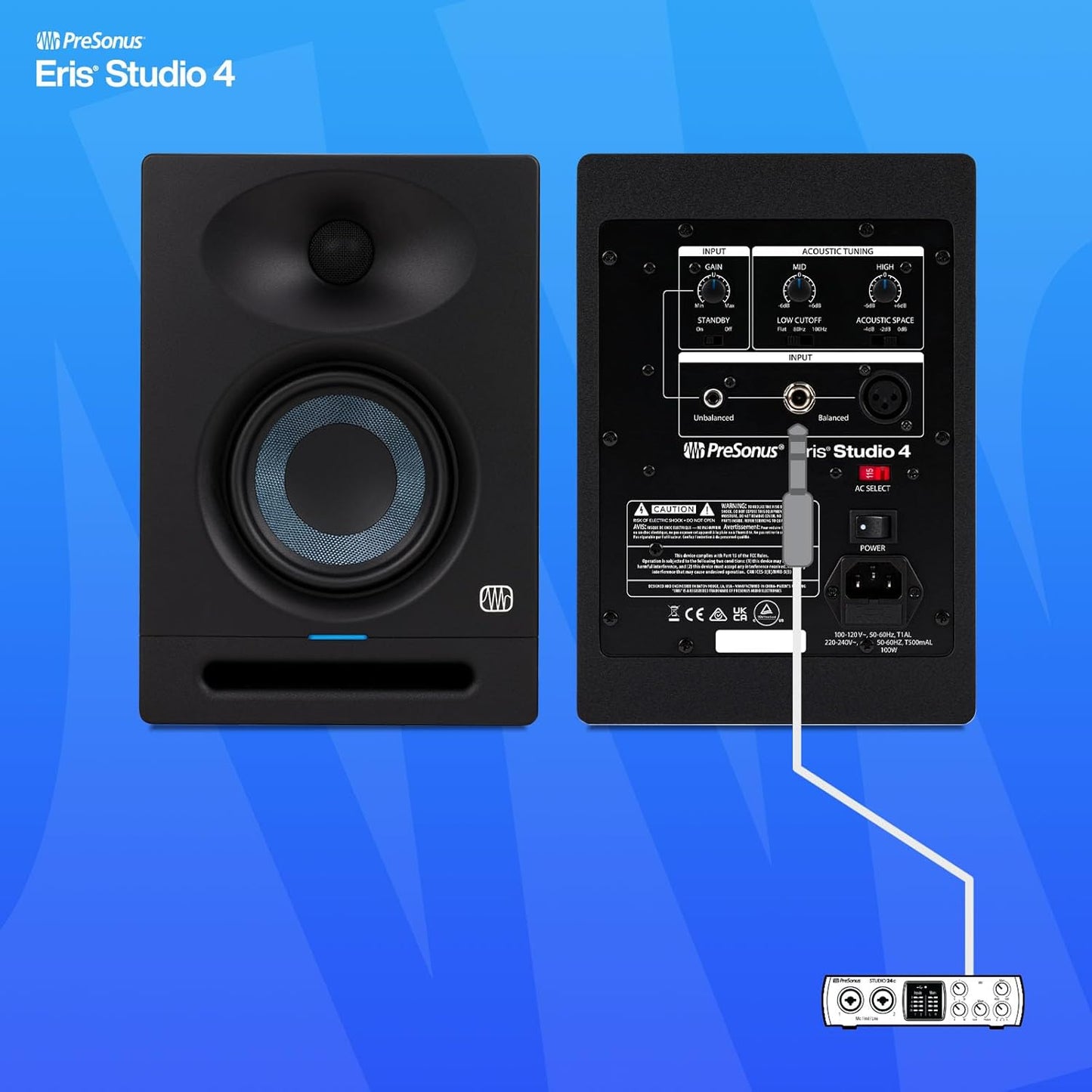 PreSonus Eris Studio 4 Active Studio Monitor: Single