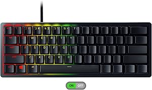 Razer Huntsman Mini 60% Keyboard + Phantom Keycap Set: Black/Clicky — main product image