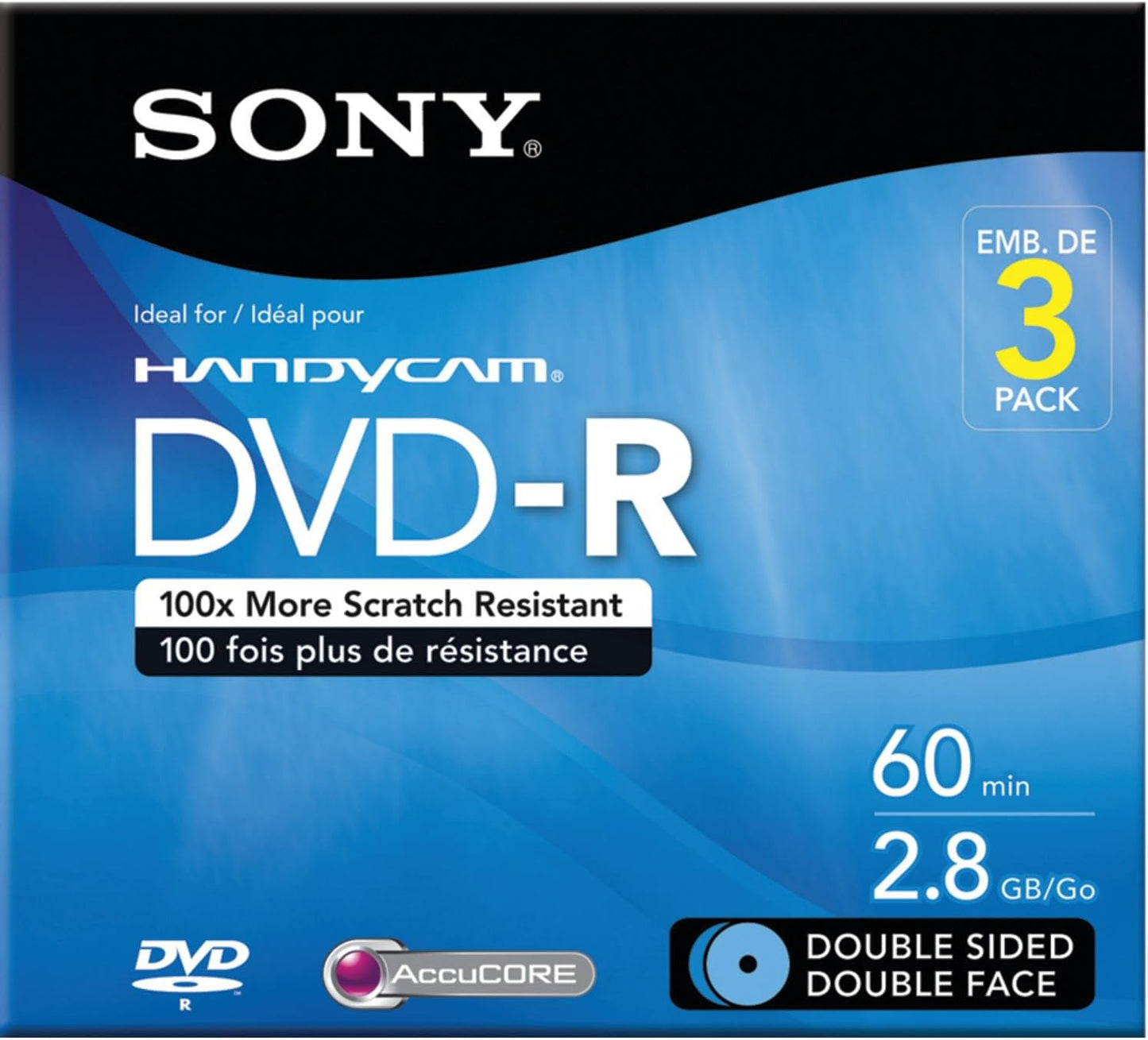 Sony 3DMR60DSR1HC 8cm DVD-R Double Sided 3-Pack
