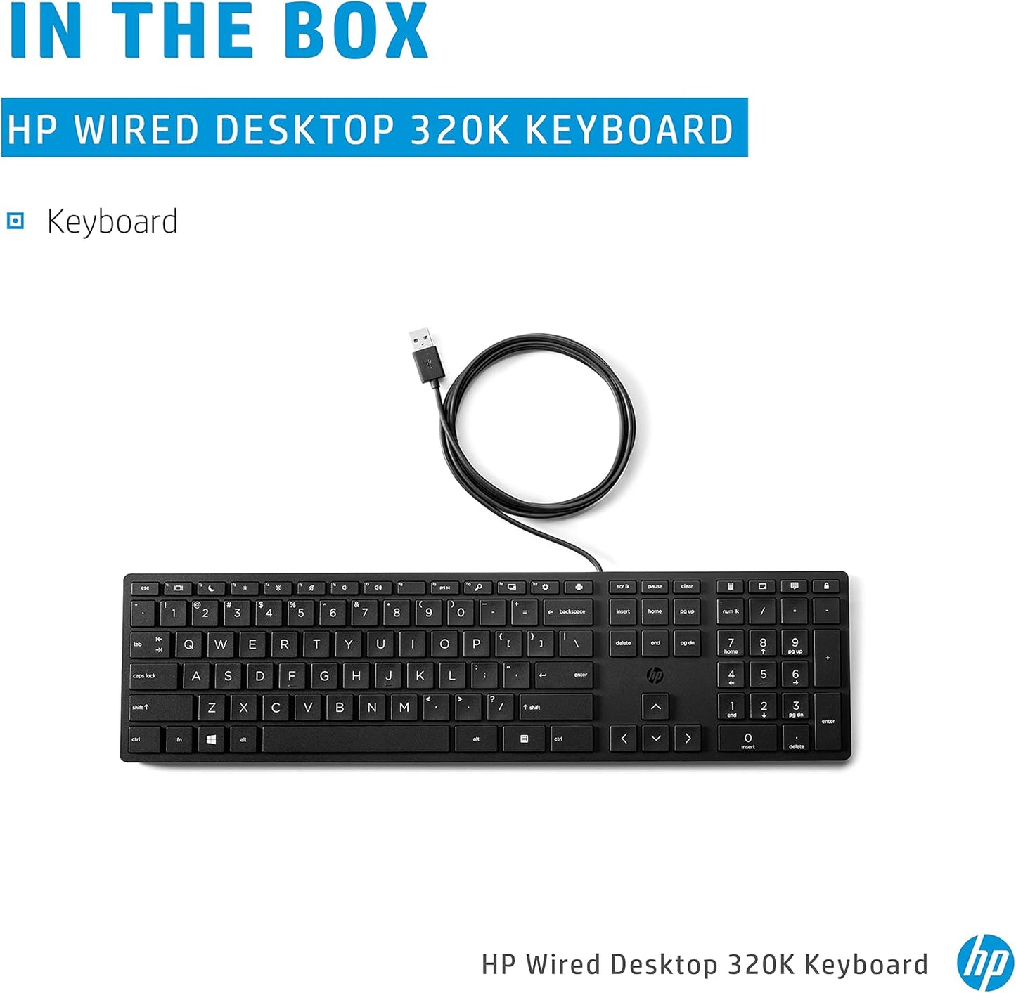HP 9SR37AA Wired Desktop 320K Keyboard