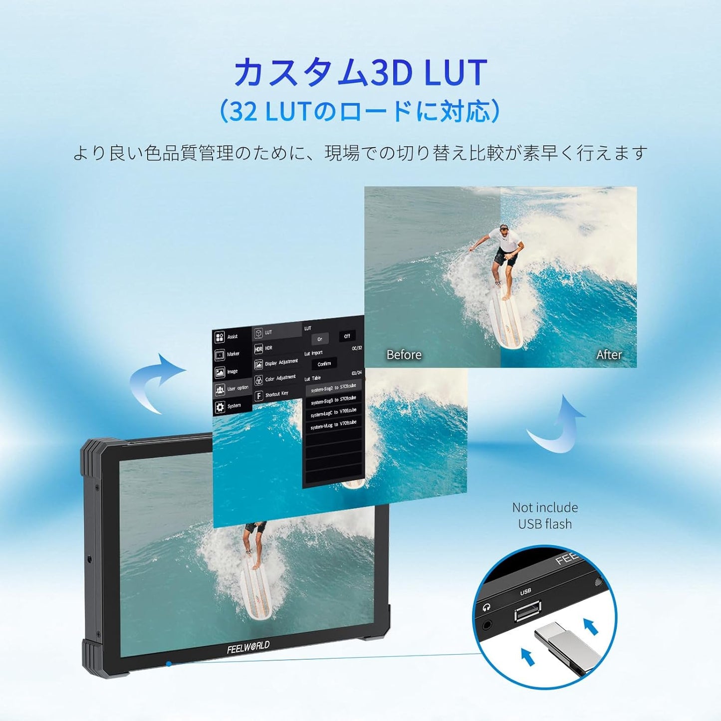FEELWORLD T10 10.1" 4K HDMI Touchscreen Camera Monitor