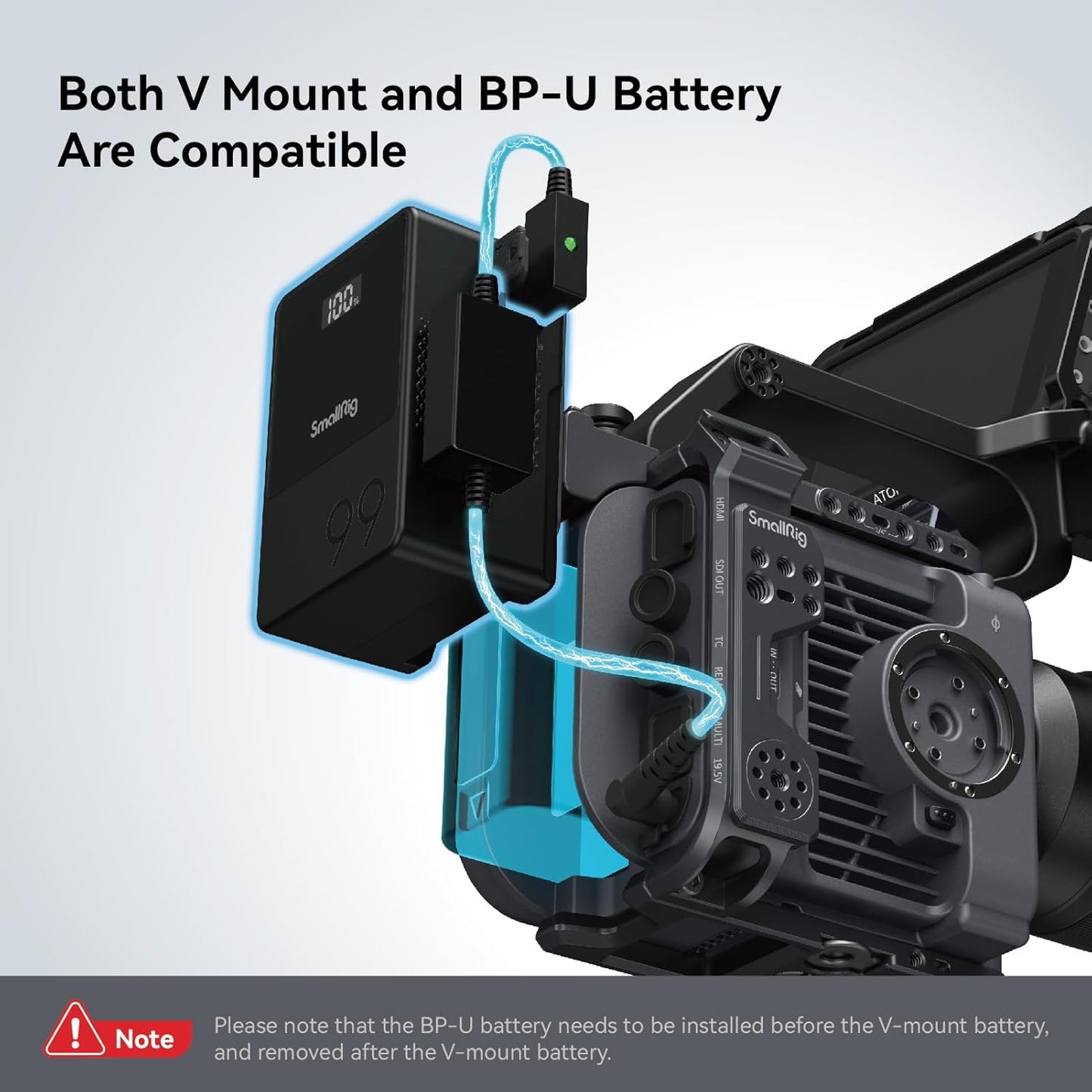 SmallRig 4124-CF FX6 Camera Cage Kit V-Mount Battery Plate