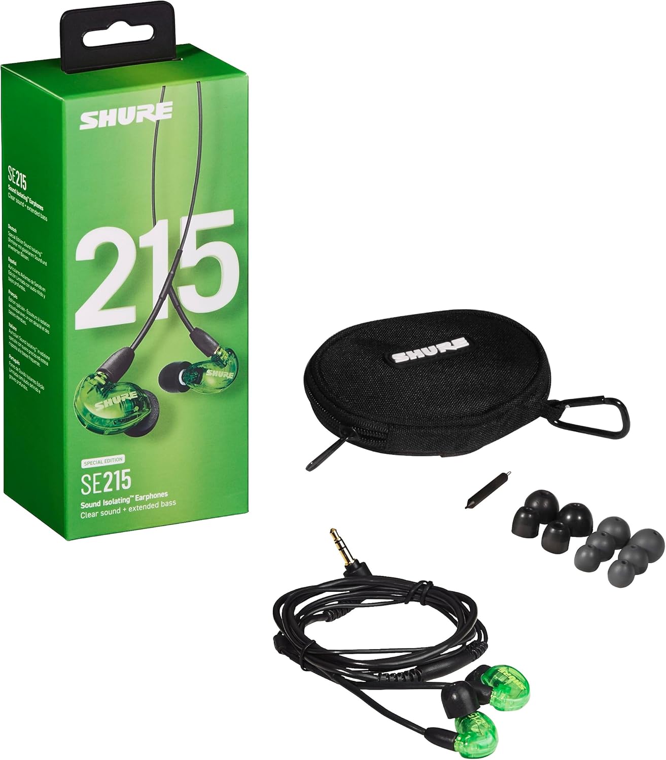 Shure SE215SPE-GN Green Sound Isolating Earphones