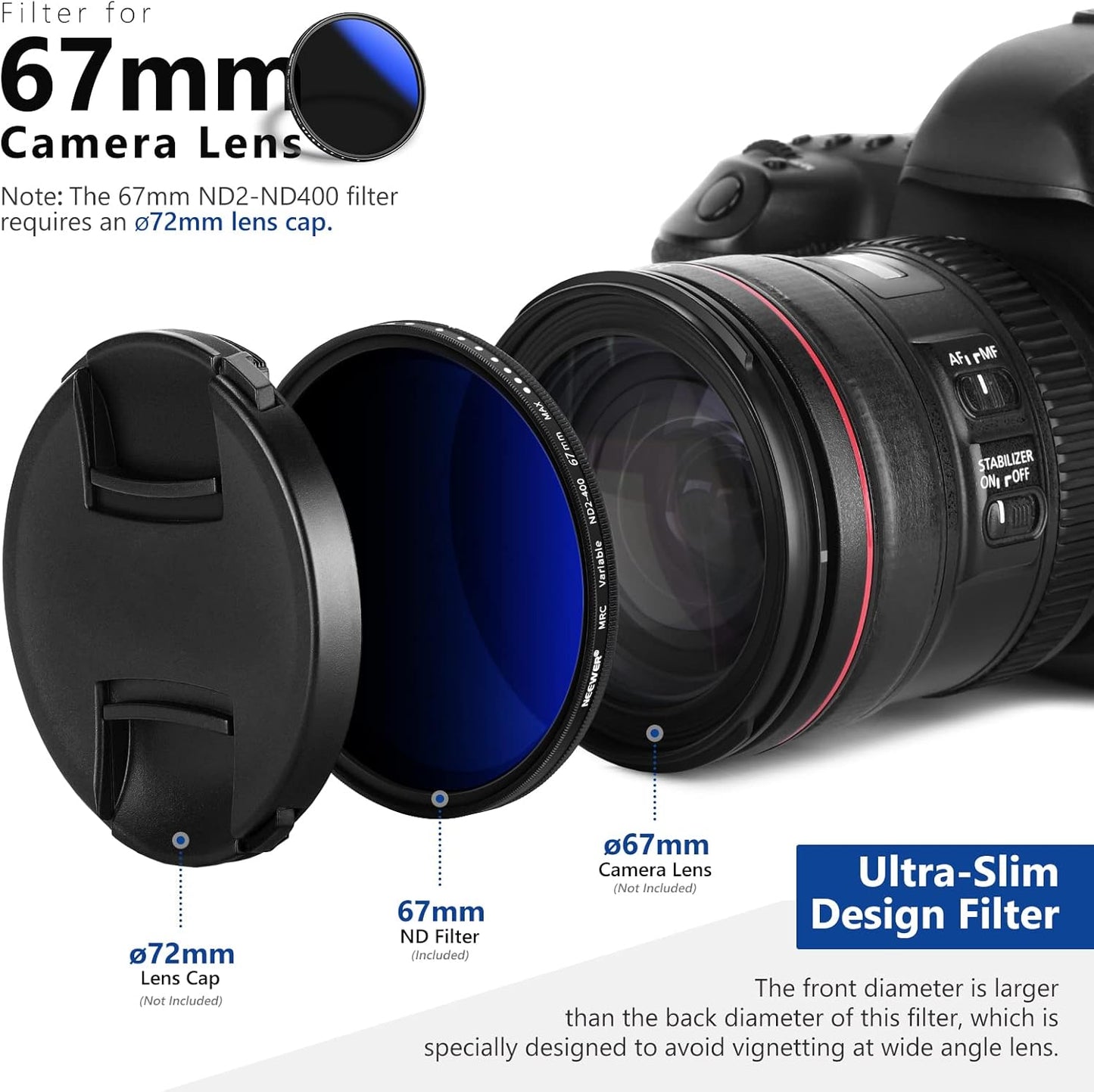 Neewer NW SERIES A 67mm Variable ND Filter