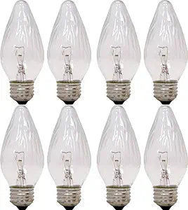 GE 75343 Auradescent Incandescent Candelabra Bulbs, 40-Watt, 8-Pack