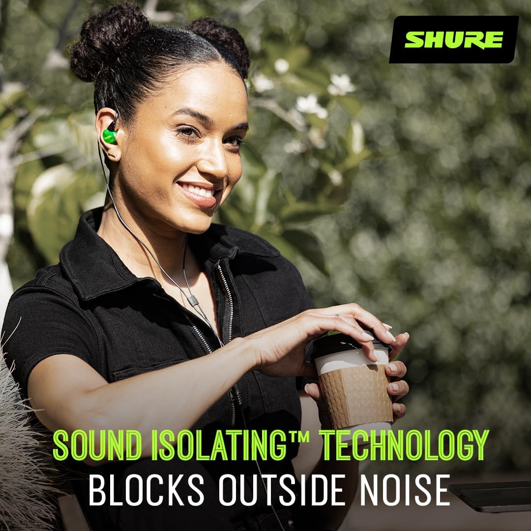 Shure SE215SPE-GN Green Sound Isolating Earphones