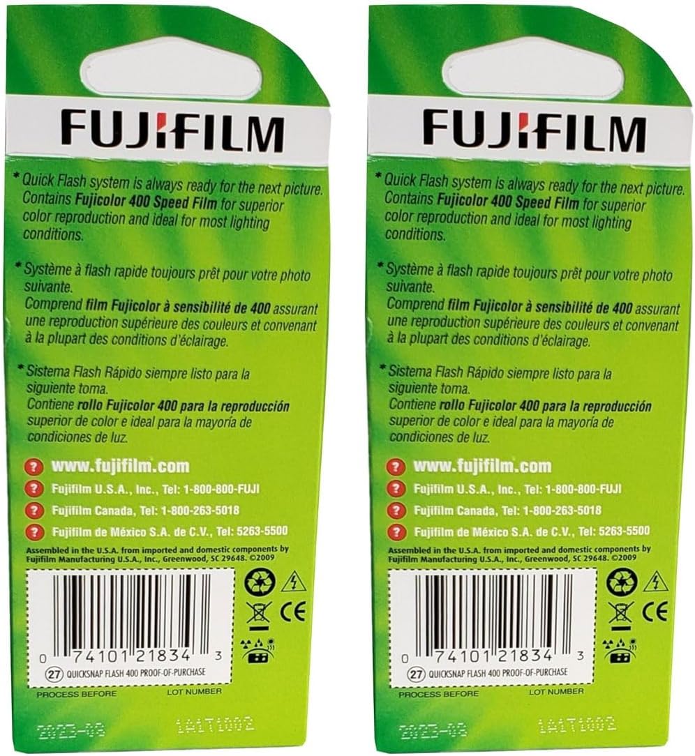 Fujifilm QuickSnap Flash 400 Disposable Camera 2-Pack