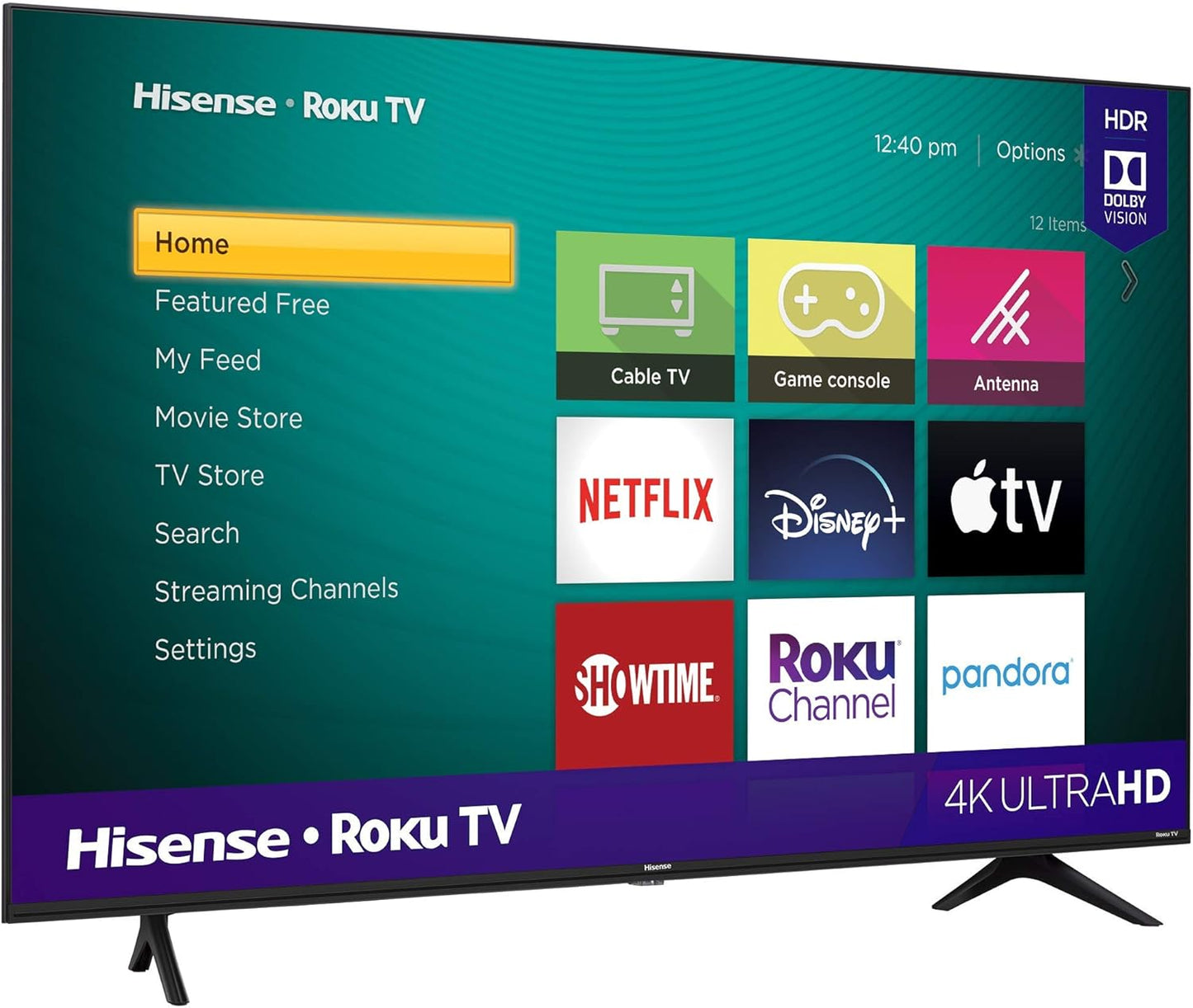 Hisense 50R6090G 50" Roku 4K UHD Smart TV Renewed
