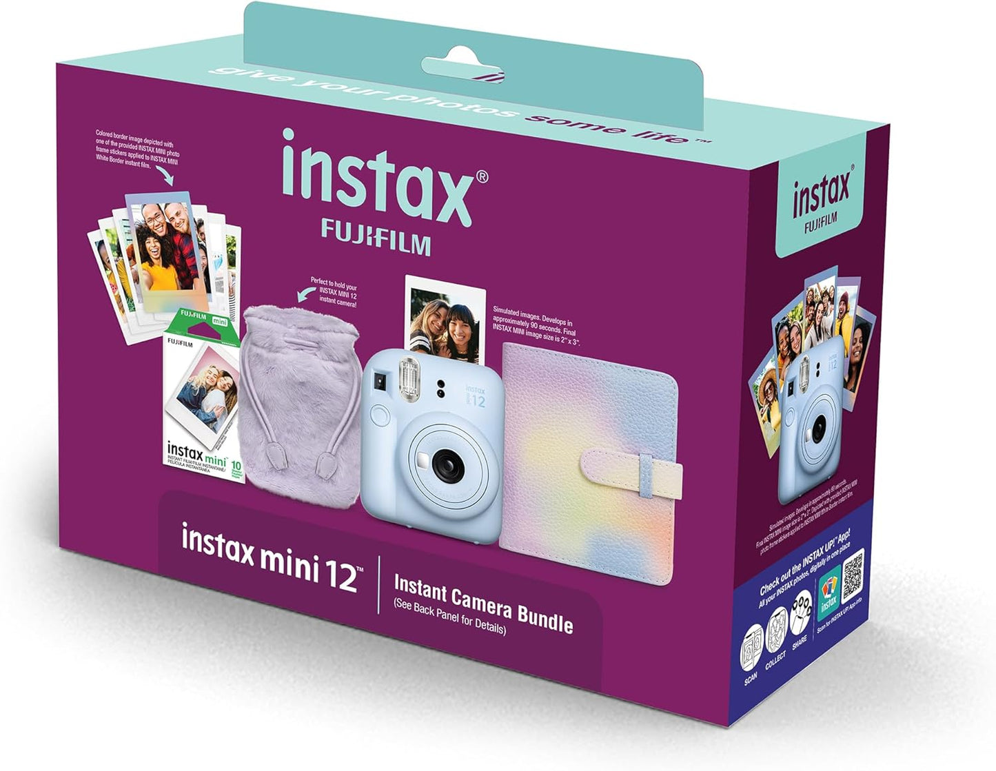 Fujifilm 600024010 INSTAX Mini 12 Blue Holiday Bundle